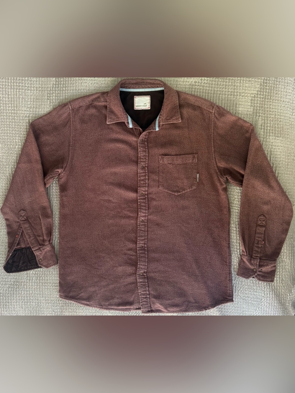 Horny Toad Toad&Co Heavyweight Snap-Front Shirt Jacket Shacket Burgundy